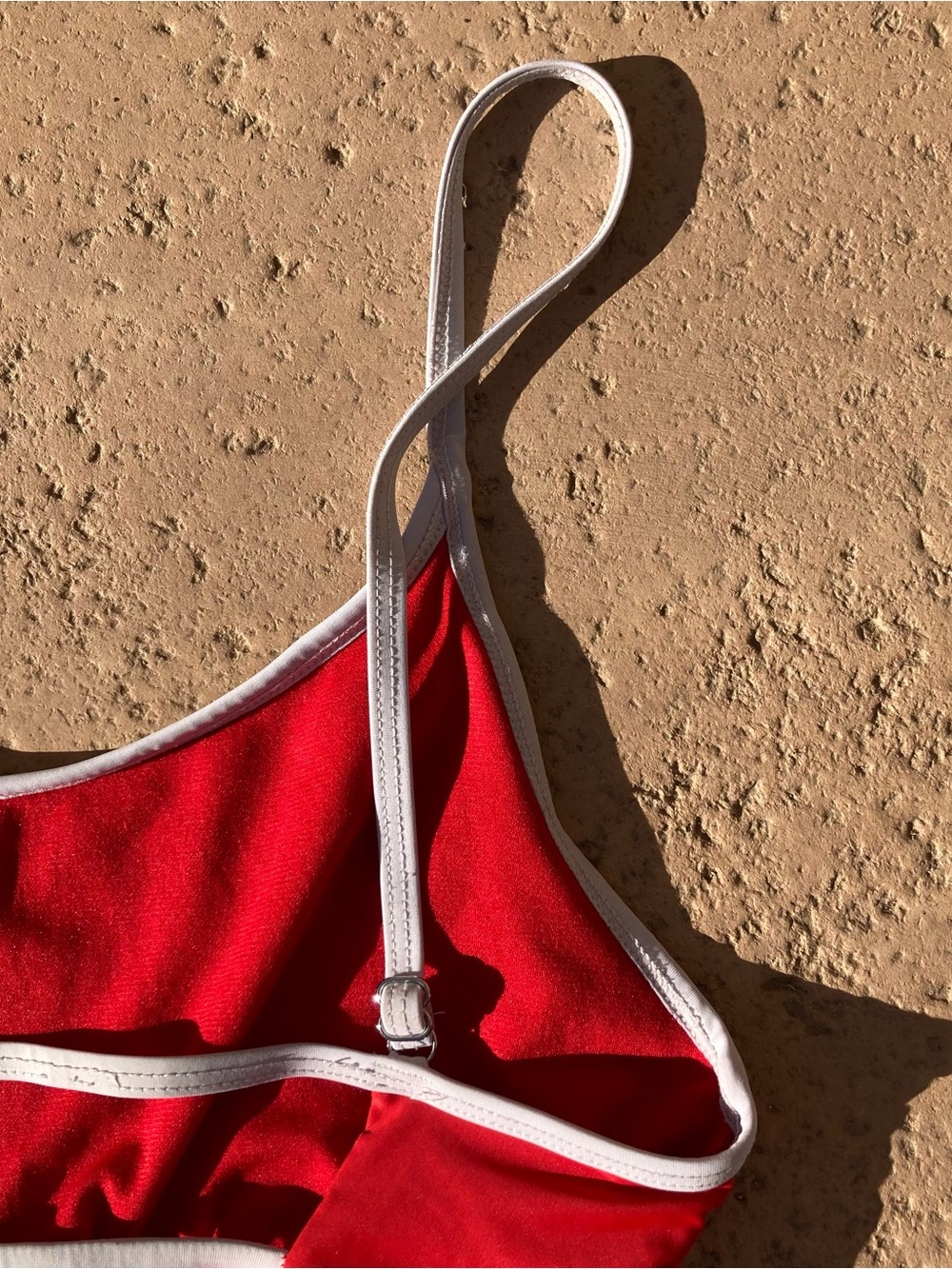 Hurley Red One Piece Swimsuit L Sporty Miami Lifeguard Surf Beach Large - Picture 8 of 9